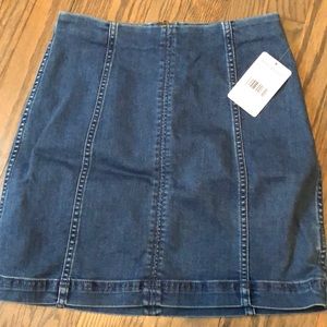 Free People denim skirt